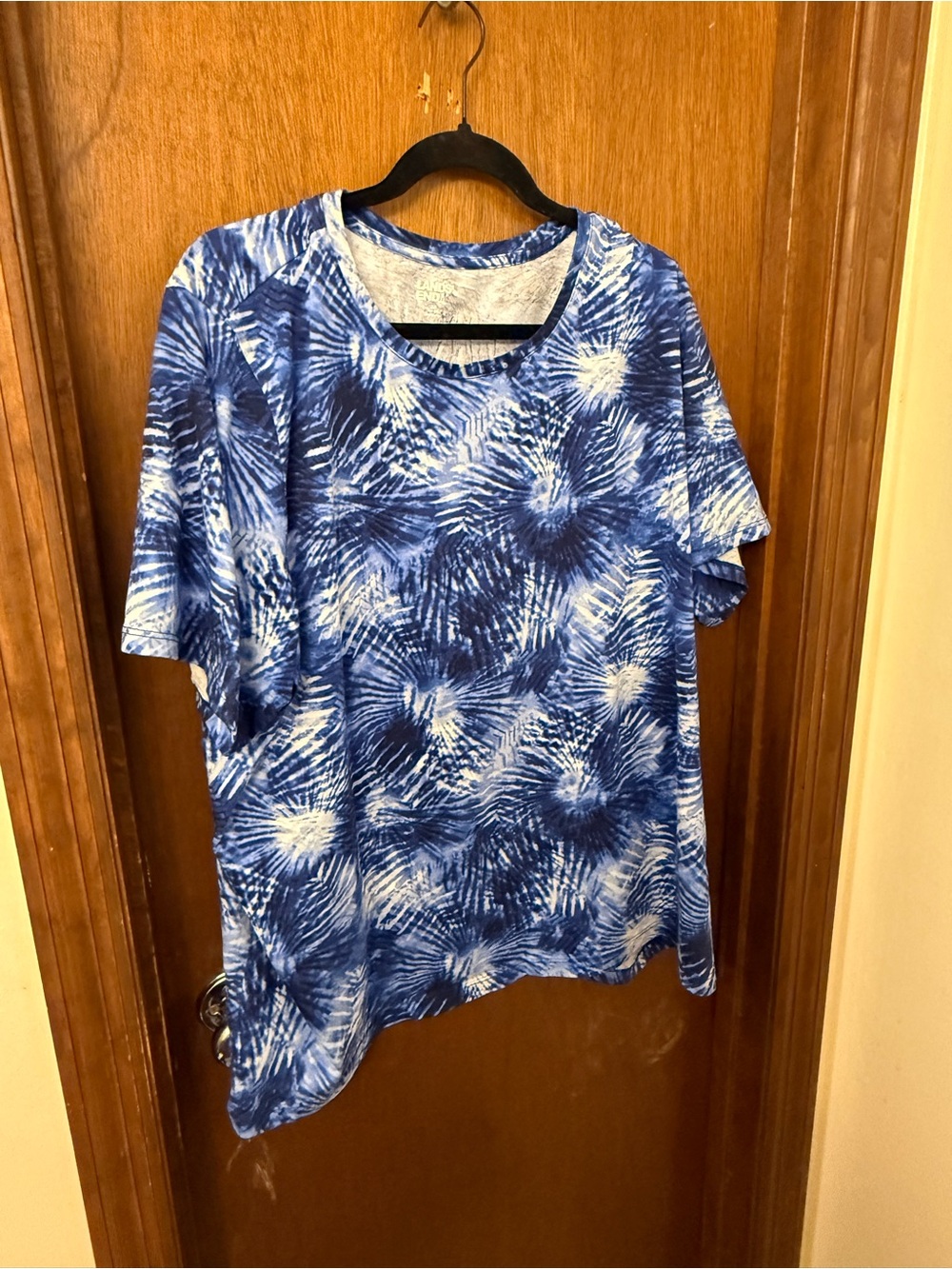 Lands' End Blue Tie-Dye Short Sleeve Tee size 3x